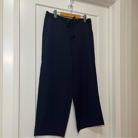 TALBOTS - Tie String - Navy Blue Pant - Trousers - Women’s L - Picture 6 of 13